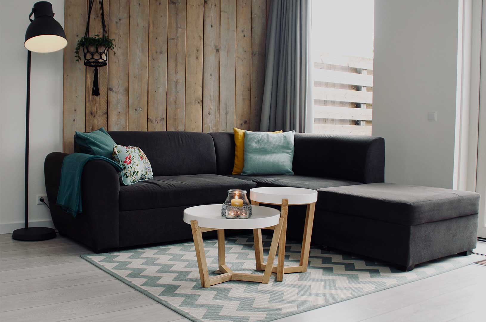 Un salón minimalista